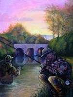 Anglers on the River Faughan by Paul Cavanagh